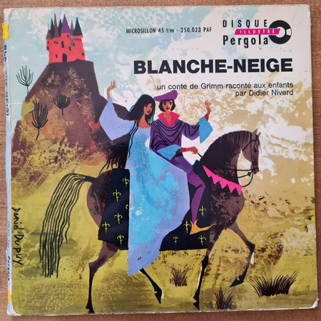 Disque vinyle 45 tours Blanche-Neige pour enfant vendu par Rêves de Fil.