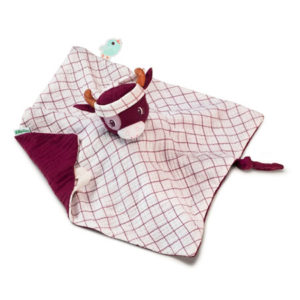 Doudou plat Rosalie la vache de lilliputiens, vendu par rêves de fil.