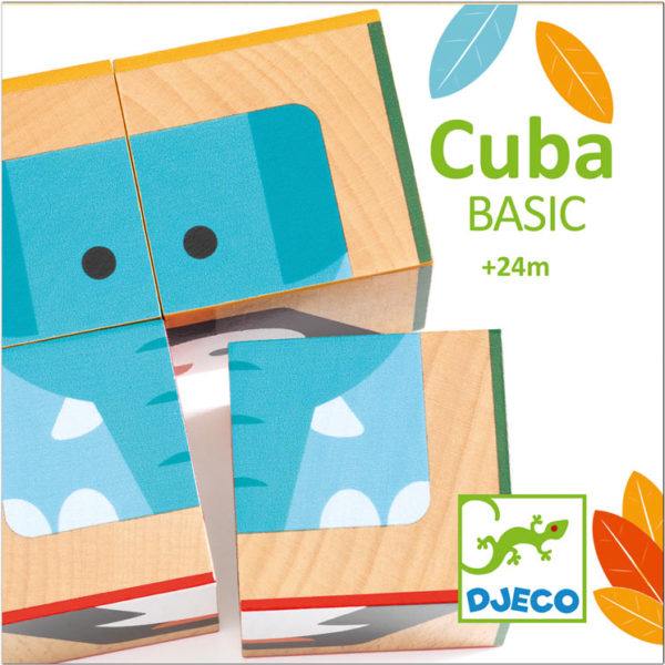CubaBasic est un puzzle de 4 cubes en bois à assembler. Réalisez jusqu'à 6 petits puzlles différents : éléphant, poussin, pingouin, cochon, étoile et tortue. Un jouet d'éveil pour développer la motricité et la lagique des enfants dès 2 ans.