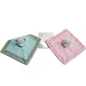 Doudou ourson ciel ou rose personnalisable vendu par rêves de fil.