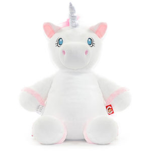 Peluche Cubbies licorne à personnaliser, vendu par rêves de fil.