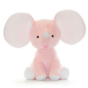 Peluche Cubbies éléphant rose à personnaliser, vendu par rêves de fil.