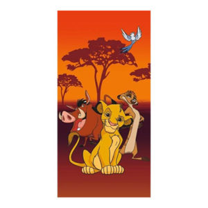Serviette de bain ou de plage le Roi lion personnalisable vendu par rêves de fil.