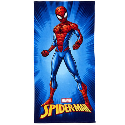 Serviette de bain ou de plage Spider-Man personnalisable vendu par rêves de fil.