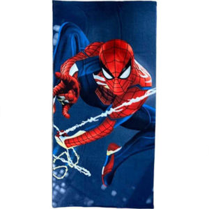 Serviette de bain ou de plage Spider-Man personnalisable vendu par rêves de fil.