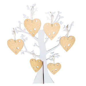 Arbre de famille en décoration bois blanc, vendu par Rêves de Fil.