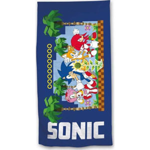 Serviette de bain ou de plage Sonic personnalisable vendu par rêves de fil.