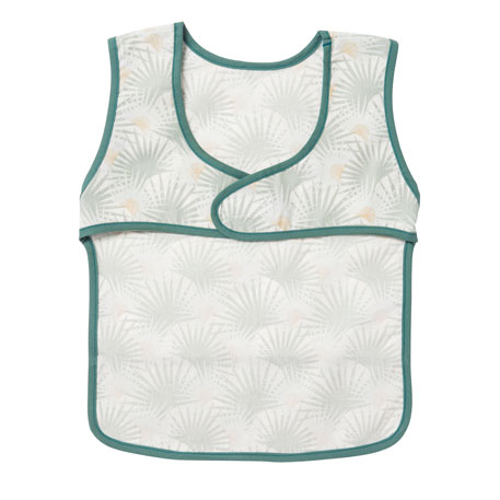Bavoir Adulte LittleForBig - Imprimé Fleur Bleu, Imperméable, Velcro Réglable - Taille Unique Coton 95%