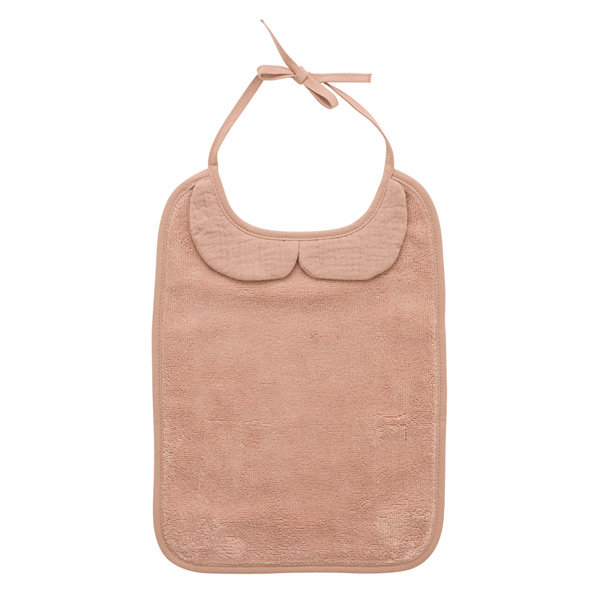 Grand bavoir bambou et gaze de coton, couleur Mocha de BB & Co. Vendu par Rêves de Fil.