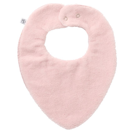 Un joli bandana absorbant en gaze de coton et éponge bambou à personnaliser, couleur rose pétale. Vendu par Rêves de fil.