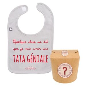 Pochette Surprise "je vais avoir une tata géniale". Vendu par Rêves de Fil.