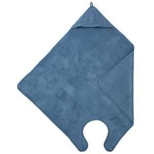 cape de bain tablier en bambou couleur bleu de BB and co vendu par rêves de fil