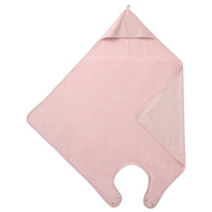 cape de bain tablier en bambou couleur rose de BB and co vendu par rêves de fil