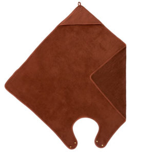 cape de bain tablier en bambou couleur toffee de BB and co vendu par rêves de fil