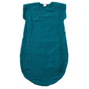 Gigoteuse d'été forme kimono, collection Mix & Match, couleur vert paon. Vendu par Rêves de fil.