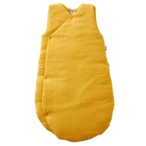 Gigoteuse forme kimono, collection Mix & Match, couleur moutarde. Vendu par Rêves de fil.