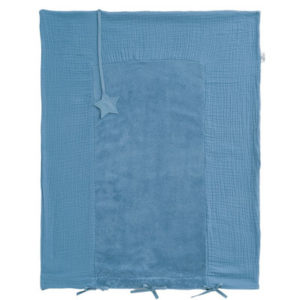 Housse de matelas à langer, dimension 60x80cm, couleur pierre bleue. Vendu par Rêves de Fil.