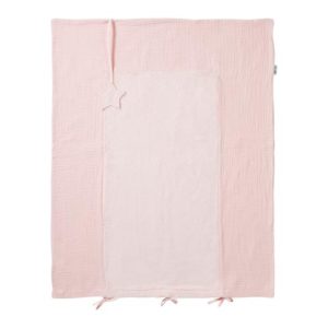 Housse de matelas à langer, dimension 60x80cm, couleur rose blush. Vendu par Rêves de Fil.