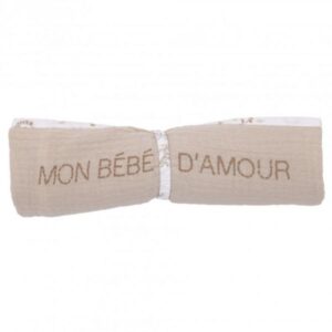 Lange en double gaze de coton Daydream Biscuit et feuilles de bébé and co par rêves de fil