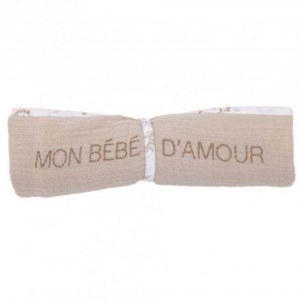 Lange en double gaze de coton Daydream Biscuit et feuilles de bébé and co par rêves de fil