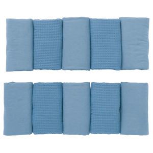 Tour de lit modulable et respirant avec 10 éléments. Collection Mix & Match, couleur bleue. Vendu par Rêves de Fil.