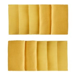 Tour de lit modulable et respirant avec 10 éléments. Collection Mix & Match, couleur moutarde. Vendu par Rêves de Fil.