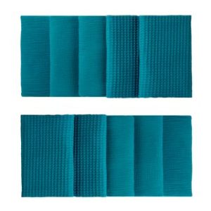 Tour de lit modulable et respirant avec 10 éléments. Collection Mix & Match, couleur vert paon. Vendu par Rêves de Fil.
