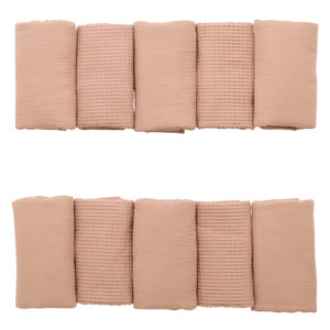 Tour de lit modulable et respirant avec 10 éléments. Collection Mix & Match, couleur mocha. Vendu par Rêves de Fil.