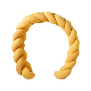 Tresse ouatinée multi-usages, longueur 200cm environ, collection Mix & Match, couleur moutarde. Vendu par Rêves de Fil.