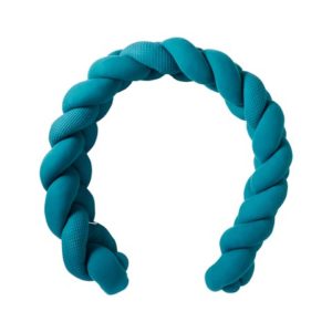 Tresse ouatinée multi-usages, longueur 200cm environ, collection Mix & Match, couleur vert paon. Vendu par Rêves de Fil.