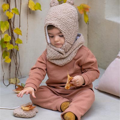 Bonnet chapka lapin en sherpa ourson - Rêves de Fil