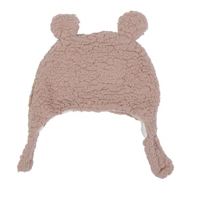 Bonnet Lapin en Sherpa Gris 0-6 mois