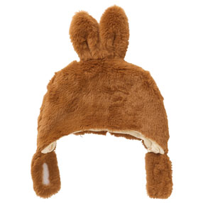 Bonnet chapka lapin en sherpa toffee BB&Co, vendu par Rêves de fil.