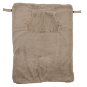 Couverture nomade fausse fourrure beige