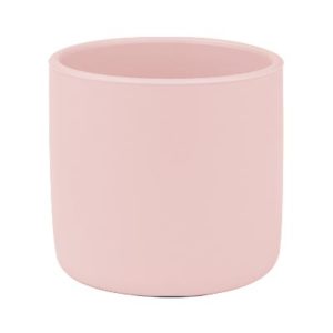 Gobelet en silicone, couleur rose poudré. Vendu par Rêves de Fil.