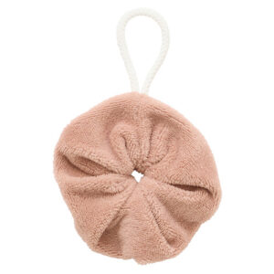 Fleur de douche enfant en éponge mocha bambou vendu par rêves de fil