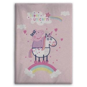 Plaid, couverture Peppa Pig personnalisable, vendu par rêves de fil.