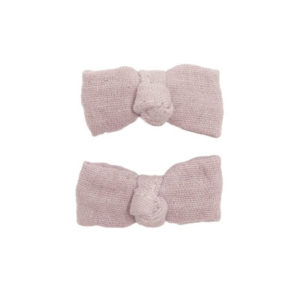 Lot 2 barrettes baby clic clac – rose pétale pour les cheveux de bébé par rêves de fil