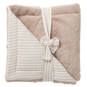 Couverture Luxe rayé galet – Soft Stripes BB&Co par Rêves de fil