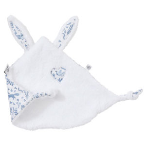 Doudou lapin petit cœur – fausse fourrure coton imprimé de Bb&co vendu par rêve de fil