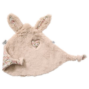 Doudou lapin petit cœur – fausse fourrure coton imprimé de Bb&co vendu par rêve de fil