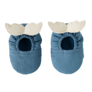 Chaussons avec ailes d’ange – pierre bleue BB&Co par rêves de fil