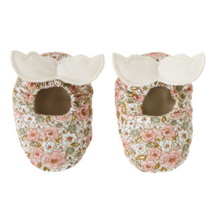 Chaussons avec ailes d’ange liberty BB&Co par rêves de fil