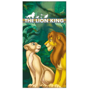 Serviette de bain ou de plage le Roi lion, simba et nala personnalisable, vendu par rêves de fil.