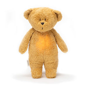 Moonie – ourson nature bio avec sons & lumières couleur miel vendu par rêves de fil