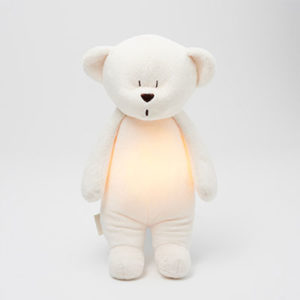 MOONIE peluche ourson, Peluche Apaisante Bruits Blancs & Veilleuse Bio par reves de fil