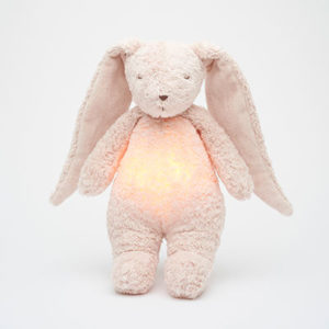 Moonie Peluche lapin nature bio avec sons & lumières rose vendu par rêves de fil