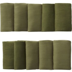 Tour de lit modulable et respirant avec 10 éléments. Collection Mix & Match, couleur fougère. Vendu par Rêves de Fil.
