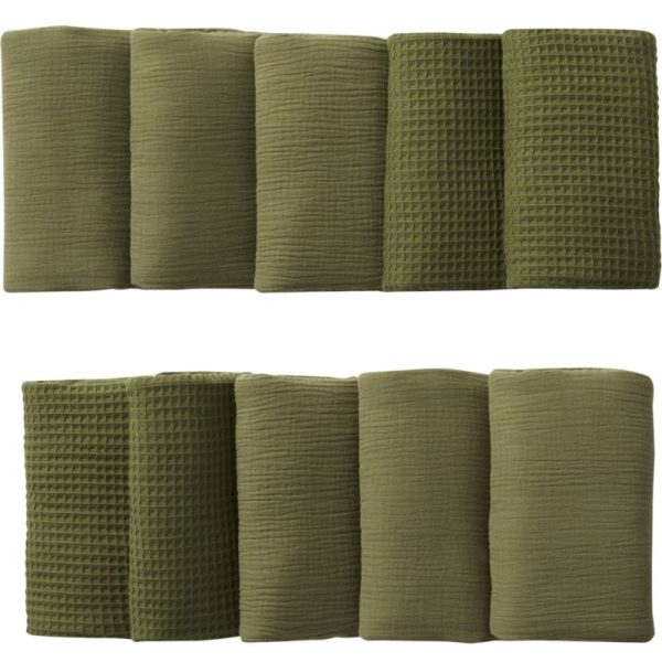 Tour de lit modulable et respirant avec 10 éléments. Collection Mix & Match, couleur fougère. Vendu par Rêves de Fil.