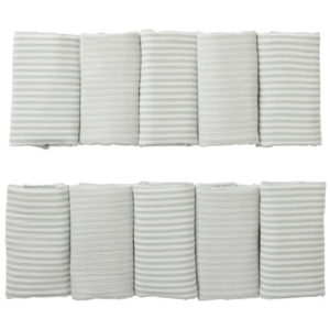 Tour de lit modulable & respirant rayé vert de gris – Soft Stripes BB and co par reves de fil